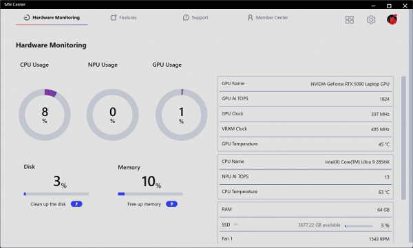 Обзор игрового ноутбука MSI Titan 18 HX AI A2XWJG-076RU с Intel Core Ultra 9 и Nvidia GeForce RTX 5090 Laptop