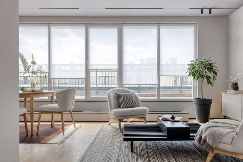 Почему это красиво: светлая кухня-гостиная без телевизора и дивана