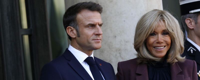 Брижит Макрон c супругом Эммануэлем