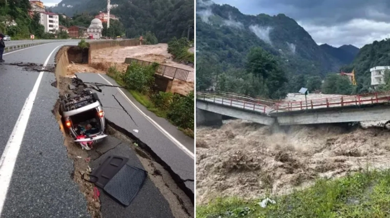 Из-за ливней в Турции произошли подтопления, оползни и обрушение моста