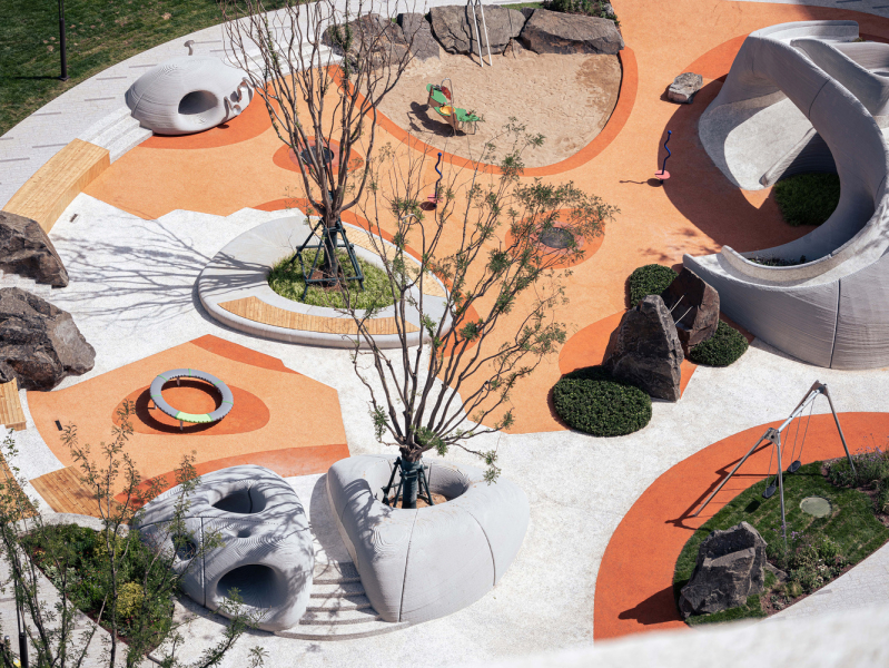 Общественный парк Боулдер (Boulder Park) в Цзинане, Китай