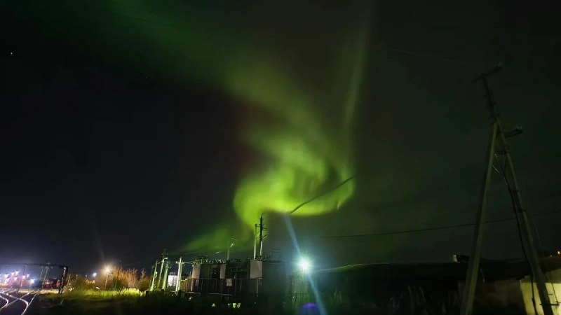 Северное сияние озарило небо над Коми, Татарстаном, Ленобластью и другими регионами