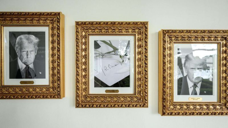 Трамп заменил портрет Байдена в Белом доме