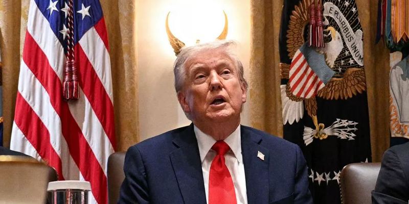 Irish Star: фото Трампа с дьявольскими рогами назвали посланием Бога