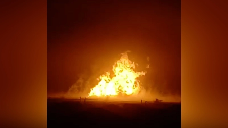 ФСБ сделала заявление о причинах мощного пожара на газопроводе под Омском