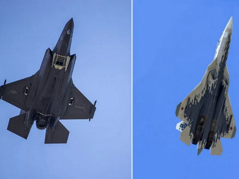Су-57 и F-35 устроили «дуэль» в небе Дубая за внимание военных