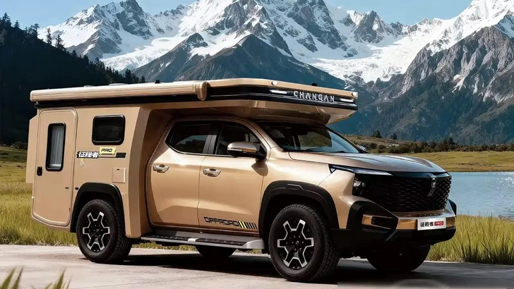 В Китае показали автодом будущего: гибридный кроссовер с раздвижным вторым этажом