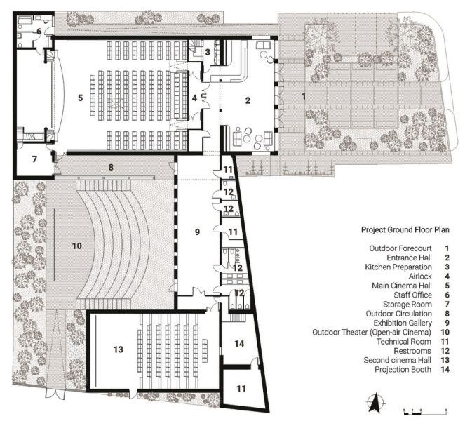 Расширение кинотеатра имени Луи Малле в городе Прайссак, Франция