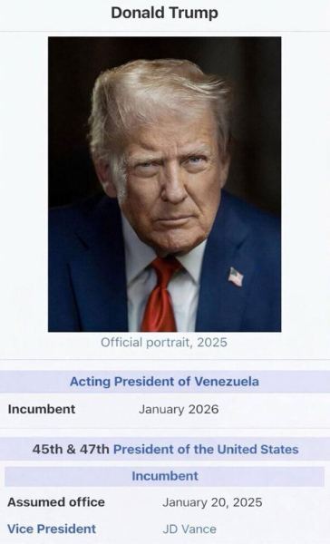 Трамп провозгласил себя и.о. президента Венесуэлы