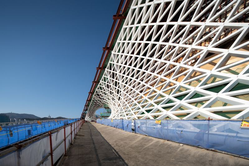 Ход строительства оперного театра в Пусане, Южная Корея