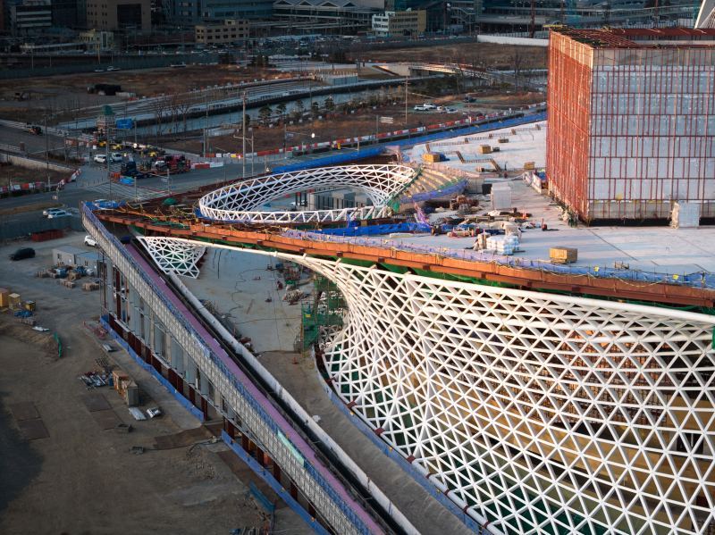 Ход строительства оперного театра в Пусане, Южная Корея