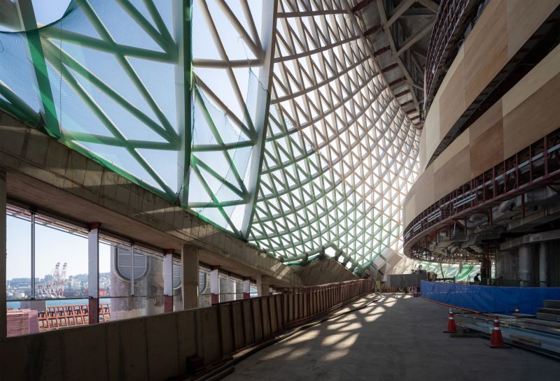 Ход строительства оперного театра в Пусане, Южная Корея