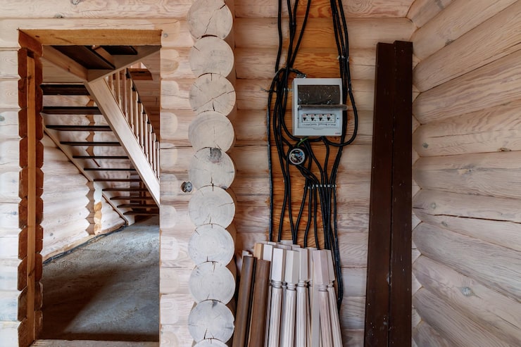 Технология установки электрических элементов на деревянные поверхности