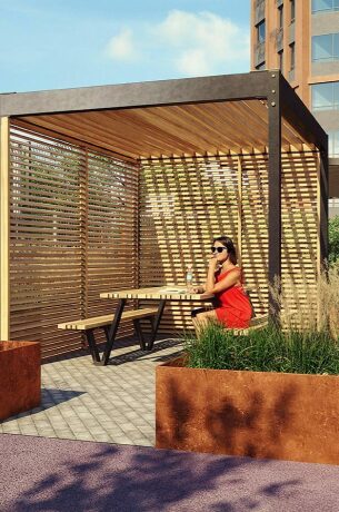 Безопасный зеленый двор без машин